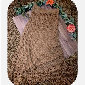 Crochet long straight skirt